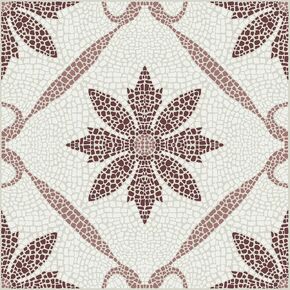 Floorpops Jamila Burgundy Peel and Stick Floor Philes ، FP6299