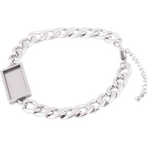 5 قطعة الفولاذ المقاوم للصدأ صالح 20 مللي متر كابوشون سوار إعداد صواني الفراغات سلسلة أساور حواف لمستلزمات صناعة المجوهرات in Kuwait