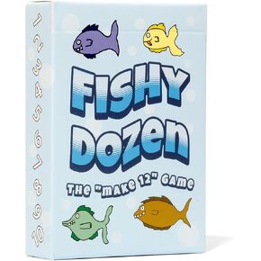 Fishy Dozen "Make 12 Game" - 2 Player Addition Practice Game for 1st, 2nd, 3rd, 4th Grade Ages 7+ - Builds Confidence With Numbers and Improves Strategic Thinking - Math Card Game For Kids and Adults