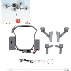 LICHIFIT Drone Airdrop System + Landing gears for DJI Air 3 Drone Payload Release Thrower Transport Delivery Release Dropping Device Extended Legs