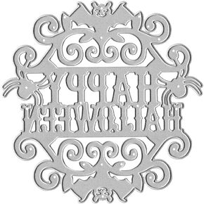 Metal Halloween Frame Cutting Dies, Ghost Face Pumpkin Swing Background Die Cuts Embossing Stencils Template Mould for Card Scrapbooking and DIY Craft in Kuwait