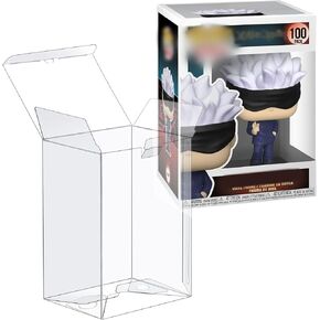 (100 Pack) Premium Protector Case Compatible with Funko 4" Inch Pop Vinyl Figures - Ultra Clear, Heavy Duty 0.5mm Thick, Protective Film, Locking Tab
