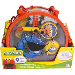 مجموعة فرقة Sesame Street All-in-One 9-تعلم العزف على تعليم الموسيقى للأطفال ومرحلة ما قبل المدرسة الذين تتراوح أعمارهم بين 3+