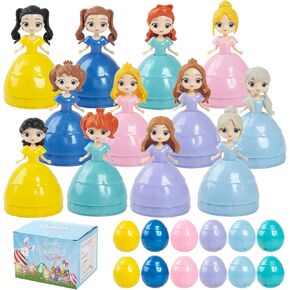12pcs prefiled Easter Easter Easter Princess Toys Toys Party Forme Stuffers Filler Perfect for Easter Egg Hunt