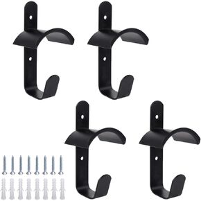 رف رف رف رف رف هونس شنقا شماعات الحائط الجدان الجدار الجبل المعدني شماعات ، Half-Moon Rope Halter Hook for Horse Barn Tack Room Stall (4 pcs)