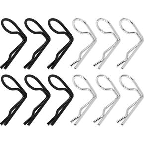 ECSING 60pcs 90 درجة زاوية مقاطع جسم عازمة دبابيس الزنبرك 1.2 مم قضيب ل 1/10 وبعض 1/12 نموذج زاحف السيارة شاحنة سوداء وفضية 30pc