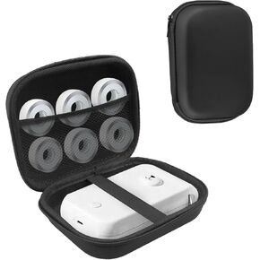 طباعة تسمية الحمل العلبة المتوافقة مع جهاز صانع الملصقات Nelko P21 ، طابعة تسمية Bluetooth المحمولة الصلبة لمعظم طابعات الملصقات المصغرة ، مربع مع جيب الشبكة للبطاريات الملحقات