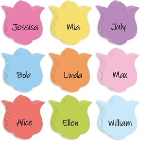 45 PCS Spring Tulip Floral Cutouts Colorful Flower Flower Cuts Cardboard Cutting With 100 PCS Point