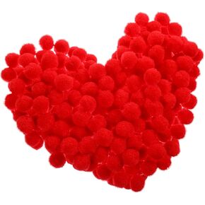 150pcs pom poms 1 بوصة حمراء ، حمراء بومس بومس بوم بومس صغيرة للحرف اليدوية كرات نفخة حمراء غامضة كرات نفخة ناعمة ورقيقة للفن الزخارف الحرف الإبداعية DIY