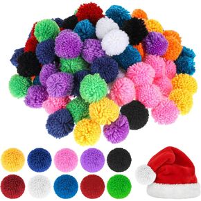 2 بوصة كبيرة كبيرة كرات بوم بوم للقبعات ، 100pcs غزل كبير بوم بومس للحرف اليدوية متنوعة كرات الغزل الأكريليك diy pompoms ، كرات بوم بوم ملونة ، أمتعة pom poms لحقوق الزخارف لحفلات الحفلات