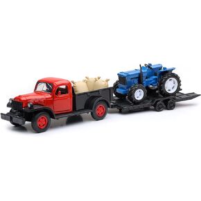New-Ray 1:32 Dodge Vintage Truck and Farm Tractor Set