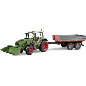 Bruder 02182 Fendt vario 211 مع مقطورة التحميل الأمامي ومقطورة