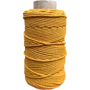 Maker's Craft Natural Macrame Cord 3mm × 109 ياردة ألوان مصبوغة ملتوية لـ DIY Macrame ، شنق الجدار ، شماعات النبات ، الحياكة ، صنع الحرف (الخوخ)
