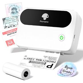 Phomemo Thermal Shipping Label Printer, M421 Bluetooth Wireless Lable Maker, App Edit, Support 1.57-4 inch Width Printing for Small Buiness, Office,Home, Compatible with Android, iOS & Laptop
