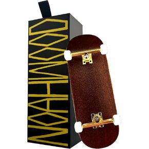 Rose Wood Fingerboard Complete (9.0 Short Nose Short Tail Handmade Deck) + (34mm Silvery Six Truck + Crown iii White Wheel)