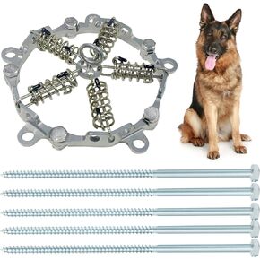 Ahiller Dog Tie -Out و Anchor - حصة الحيوانات الأليفة الثقيلة مع Cushion Spring and Truff Leffing Design للاستخدام في الهواء الطلق