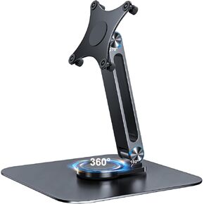 VESA Monitor Stand, Aluminum Alloy Base, Fits 7"-18.5" Monitors, Silver