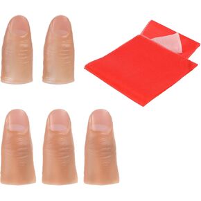 5 Pcs Magic Trick Fingers Magic Tricks Fake Thumb Tip Disappearing Silk Fake Thumb Tip Prank Magic Kits and Accessories
