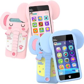 Kids Toys Smart Phone, 3.97" Touchscreen Toddlers Kids Smart Phone, Christmas Birthday Gifts for Girls Age 3 4 5 6 7 8 9 10 Year Old, Learning Toys Play Cell Phone with Front Camera, Games