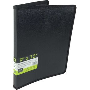 Filexec Products Art Portfolio ، 9 "x12" ، 24 صفحة مع 48 مشاهدة ، أسود ، حزمة 6 (50661-93130)