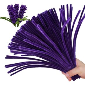 100 PCS أنابيب أبيض Craft Bulk DIY Art Supplies للأطفال ، والبالغين الحرف اليدوية ، والسيقان السميكة في Chenille Suts Duzzy Wire Sticks Decorts and Scaluds