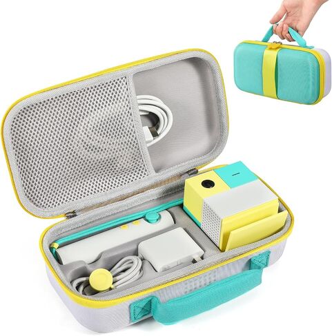 Jaffzora Hard Careing Case متوافق مع نظام ألعاب Nex Playground ، حقيبة تخزين ألعاب السفر التي تناسب حبل Power HDMI ، عن بُعد ، غطاء خصوصية الكاميرا (الأخضر والأصفر) in Saudi Arabia