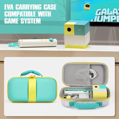 Jaffzora Hard Careing Case متوافق مع نظام ألعاب Nex Playground ، حقيبة تخزين ألعاب السفر التي تناسب حبل Power HDMI ، عن بُعد ، غطاء خصوصية الكاميرا (الأخضر والأصفر) in Saudi Arabia