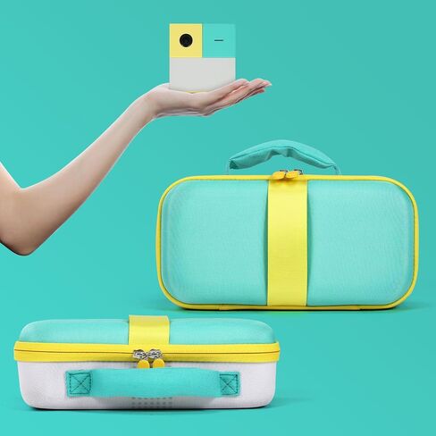 Jaffzora Hard Careing Case متوافق مع نظام ألعاب Nex Playground ، حقيبة تخزين ألعاب السفر التي تناسب حبل Power HDMI ، عن بُعد ، غطاء خصوصية الكاميرا (الأخضر والأصفر) in Saudi Arabia