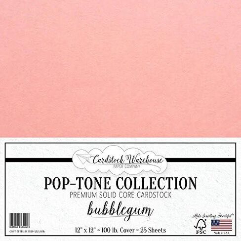 Cardstock Warehouse Bubblegum Pink Matte Premium Cardstock Paper - 12 x 12" - 100 Lb. /270 Gsm - 25 Sheets in Kuwait