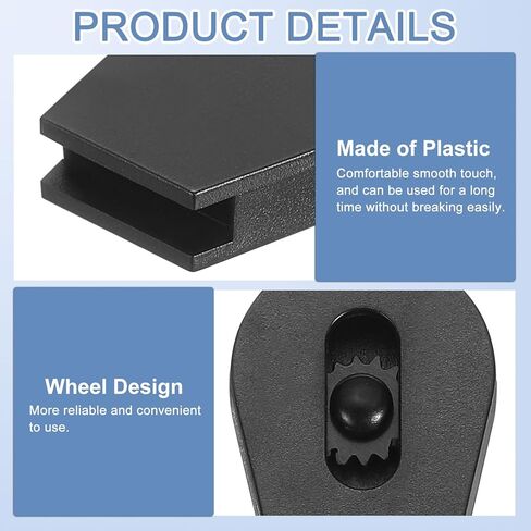 uxcell 30 Pcs Wheeled Cord Locks for Drawstring Plastic Toggle Slider Stopper End Cord Slider Replacement for Backpack Shoelace Hat Bungee Shock Cord, 0.6x0.8 Inch in Kuwait