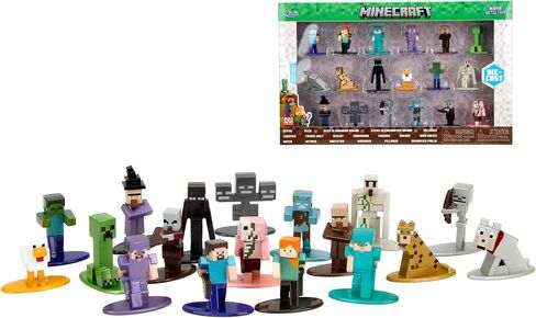 Minecraft 1.65" Nano Metalfigs 18-Pack Die-cast Figures, Toys for Kids and Adults(Wave 12) in Kuwait