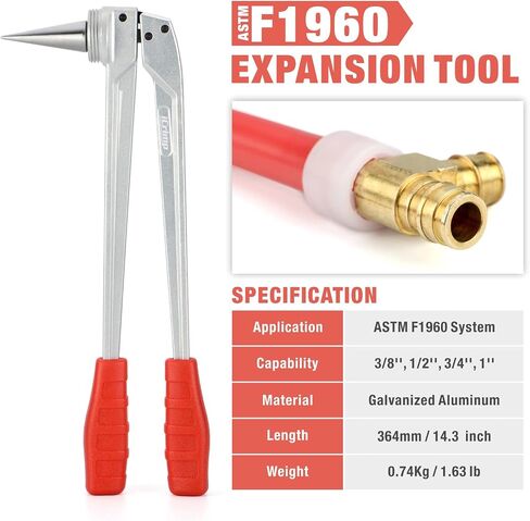 iCrimp PEX Expander Tool with 1/2",3/4",1" Expansion Heads for Uponor ProPex Expansion Sleeves, Meets ASTM F1960 Standard in Kuwait