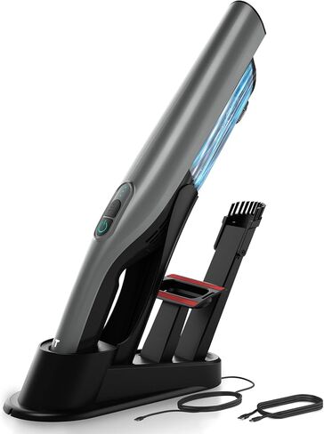 Tranqwil Cordless Handheld Vacuum, Lightweight Portable Vacuum at 1.4lbs, Powerful Suction 2 Stage-Motor, Charge Dock, One-Touch Empty for Home & Car, Guiding Lights with Versatile Attachments (Blue) in Saudi Arabia