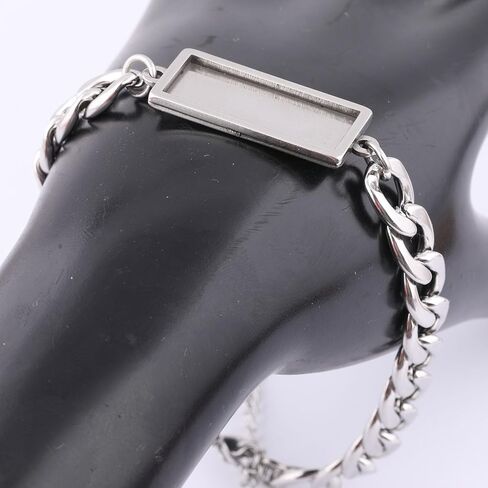 5 قطعة الفولاذ المقاوم للصدأ صالح 20 مللي متر كابوشون سوار إعداد صواني الفراغات سلسلة أساور حواف لمستلزمات صناعة المجوهرات in Kuwait