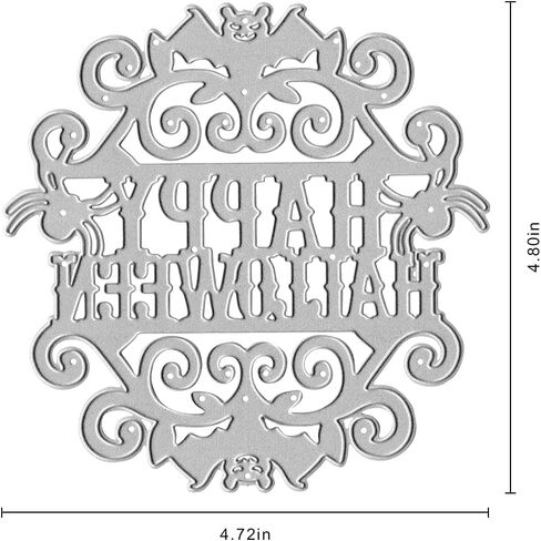 Metal Halloween Frame Cutting Dies, Ghost Face Pumpkin Swing Background Die Cuts Embossing Stencils Template Mould for Card Scrapbooking and DIY Craft in Kuwait