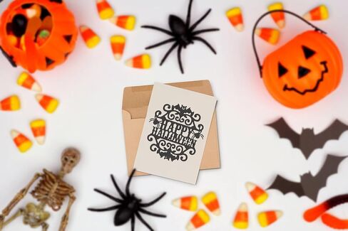 Metal Halloween Frame Cutting Dies, Ghost Face Pumpkin Swing Background Die Cuts Embossing Stencils Template Mould for Card Scrapbooking and DIY Craft in Kuwait