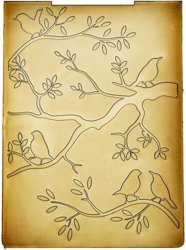 Flowers Leaves Bird Background Plastic Embossing Folders for Card Making Scrapbooking and Other Paper Crafts 2212097 (1) in Kuwait