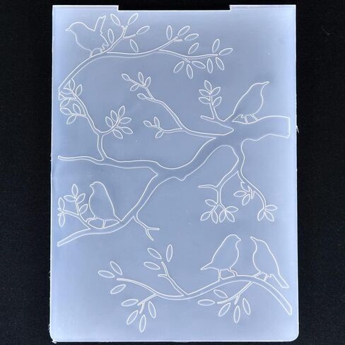 Flowers Leaves Bird Background Plastic Embossing Folders for Card Making Scrapbooking and Other Paper Crafts 2212097 (1) in Kuwait