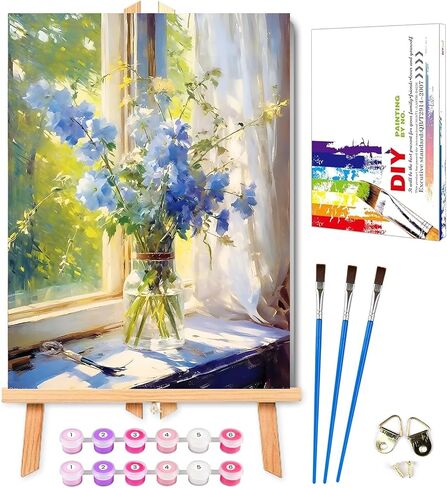 Christmas Paint by Numbers Kit for Adults, Christmas Candles Paint by Numbers Kit for Adults Beginners, Easy Acrylic Paint by Numbers on Canvas Arts and Crafts for Wall Decor Present 16x20 inch in Saudi Arabia