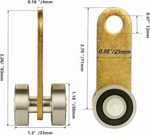 4 Wheel Cable Trolley System，Unistrut Trolley Roller Four Bearing Trolley Assembly for Use with 1-5/8" Wide and All1-5/8"Ortaller Strut Channel 2pc in Saudi Arabia
