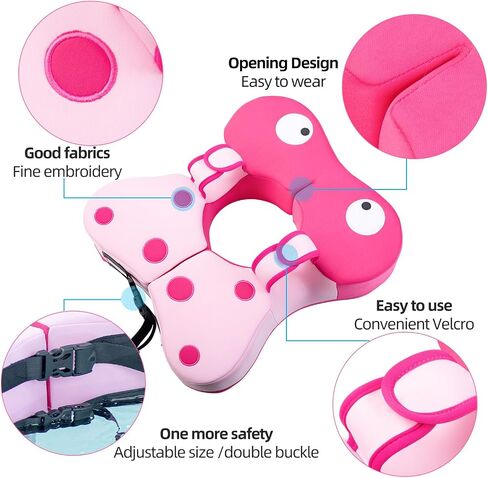 Non Inflatable Baby Swimming Float Baby Infant Swim Newborn Pool Floats Swimming Loop Soft Waterproof Swim Ring for Babies Adjustable and Suitable for 6-36 Months Baby Boys Grils in Saudi Arabia