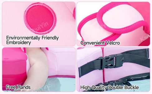 Non Inflatable Baby Swimming Float Baby Infant Swim Newborn Pool Floats Swimming Loop Soft Waterproof Swim Ring for Babies Adjustable and Suitable for 6-36 Months Baby Boys Grils in Saudi Arabia