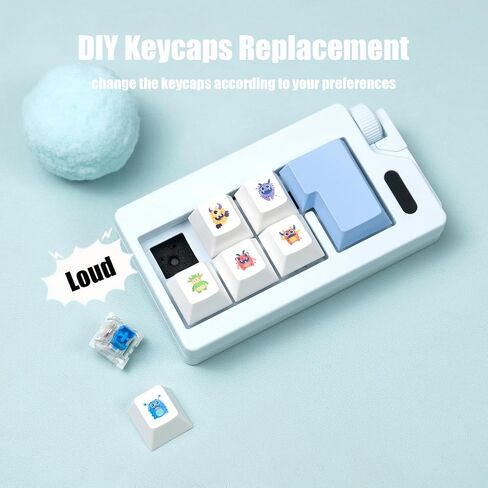 Keyboard Fidget Toy - Loud Keyboard Fidget Clicker Cute Keyboard Clicker Fidget Button Stress Relief Fidget for Adult to Relief Stress (Blue) in Kuwait