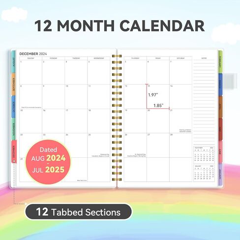 Teacher Planner 2024-2025, Teacher Lesson Planner Aug 2024-Jul 2025, 8.5"x11", Planner 2024-2025 Daily Weekly and Monthly, Spiral Bound Calendar Notebook with Color Tabs, School Supplies in Saudi Arabia