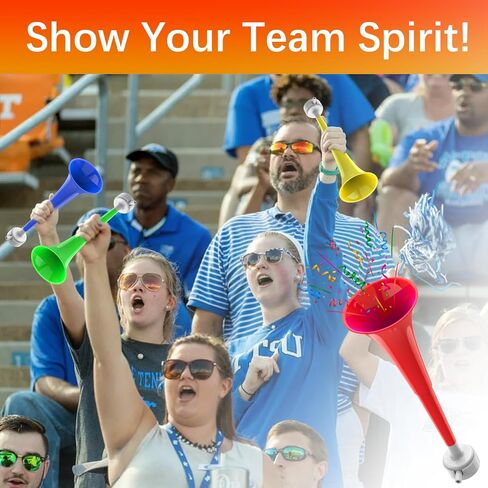Vuvuzelas Soccer Horn Hornlapsible Blow Horns صانع الضوضاء بصوت عالٍ الصوت الرياضي Horn Noisemaker للأحداث الرياضية المدارس ألعاب التخرج اللوازم الحفلات الإكسسوارات in Kuwait