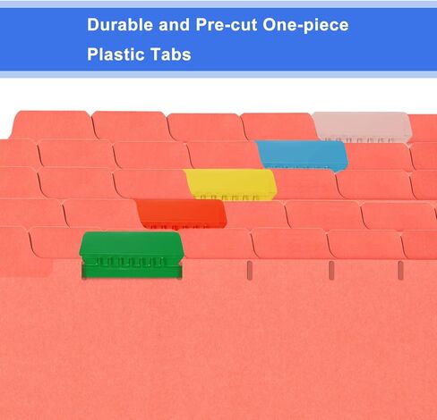 uxcell Hanging File Folder Tabs, 2 Inch File Folder Tabs and Inserts Plastic Clear File Folder Labels Filing Tabs for Hanging File Folders, Red, 200 Pcs in Kuwait