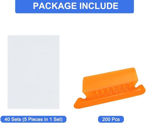 uxcell Hanging File Folder Tabs, 2 Inch File Folder Tabs and Inserts Plastic Clear File Folder Labels Filing Tabs for Hanging File Folders, Red, 200 Pcs in Kuwait