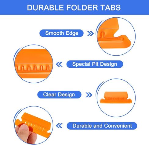 uxcell Hanging File Folder Tabs, 2 Inch File Folder Tabs and Inserts Plastic Clear File Folder Labels Filing Tabs for Hanging File Folders, Red, 200 Pcs in Kuwait