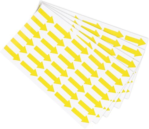 PATIKIL Small Arrow Sticker Label 1.2 x 0.5, 120 Pack Adhesive Color Coding Sign Decal for Gas Flow Direction Inspection Defect Marking, Grey in Saudi Arabia