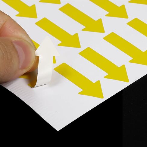 PATIKIL Small Arrow Sticker Label 1.2 x 0.5, 120 Pack Adhesive Color Coding Sign Decal for Gas Flow Direction Inspection Defect Marking, Grey in Saudi Arabia